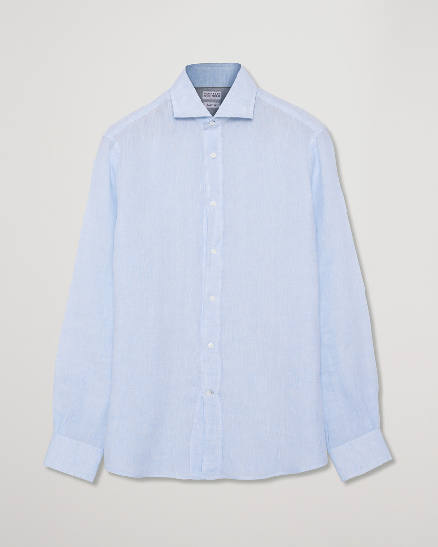 Herren | Hemden | Pre-owned | Brunello Cucinelli Linen Shirt Blue M