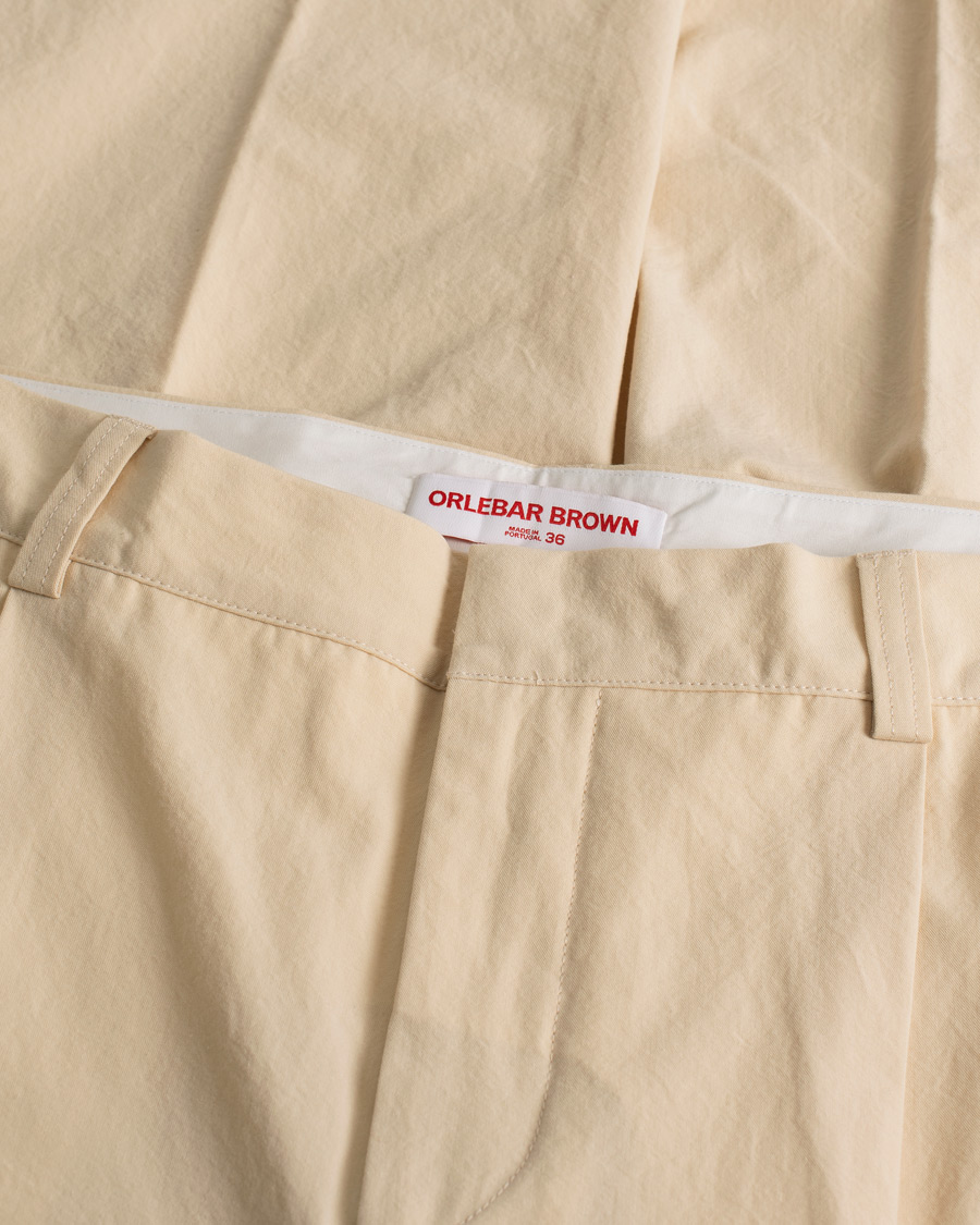 Herren | Hosen | Pre-owned | Orlebar Brown Beckworth Pleated Cotton Trousers Pebble