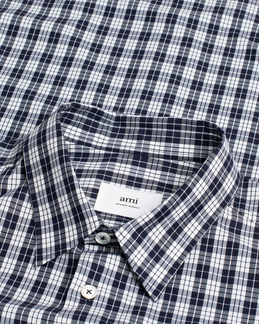 Herren | Pre-owned Hemden | Pre-owned | AMI Boxy Fit Short Sleeve Shirt Navy Check