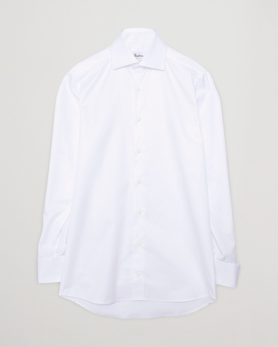 Herren | Hemden | Pre-owned | Stenströms Superslim Double Cuff Cotton Shirt White 36 - S