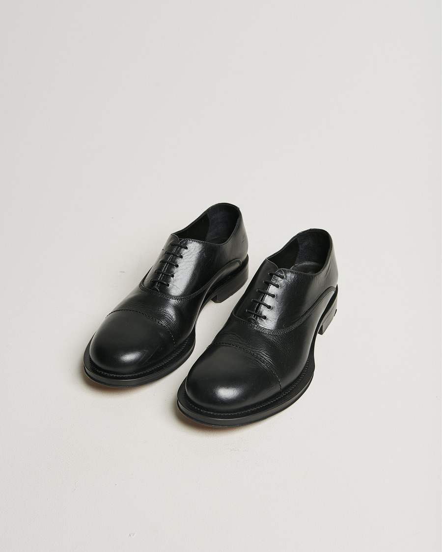 Herren | Lanvin Leather Derby Black Calf | Pre-owned | Lanvin Leather Derby Black Calf