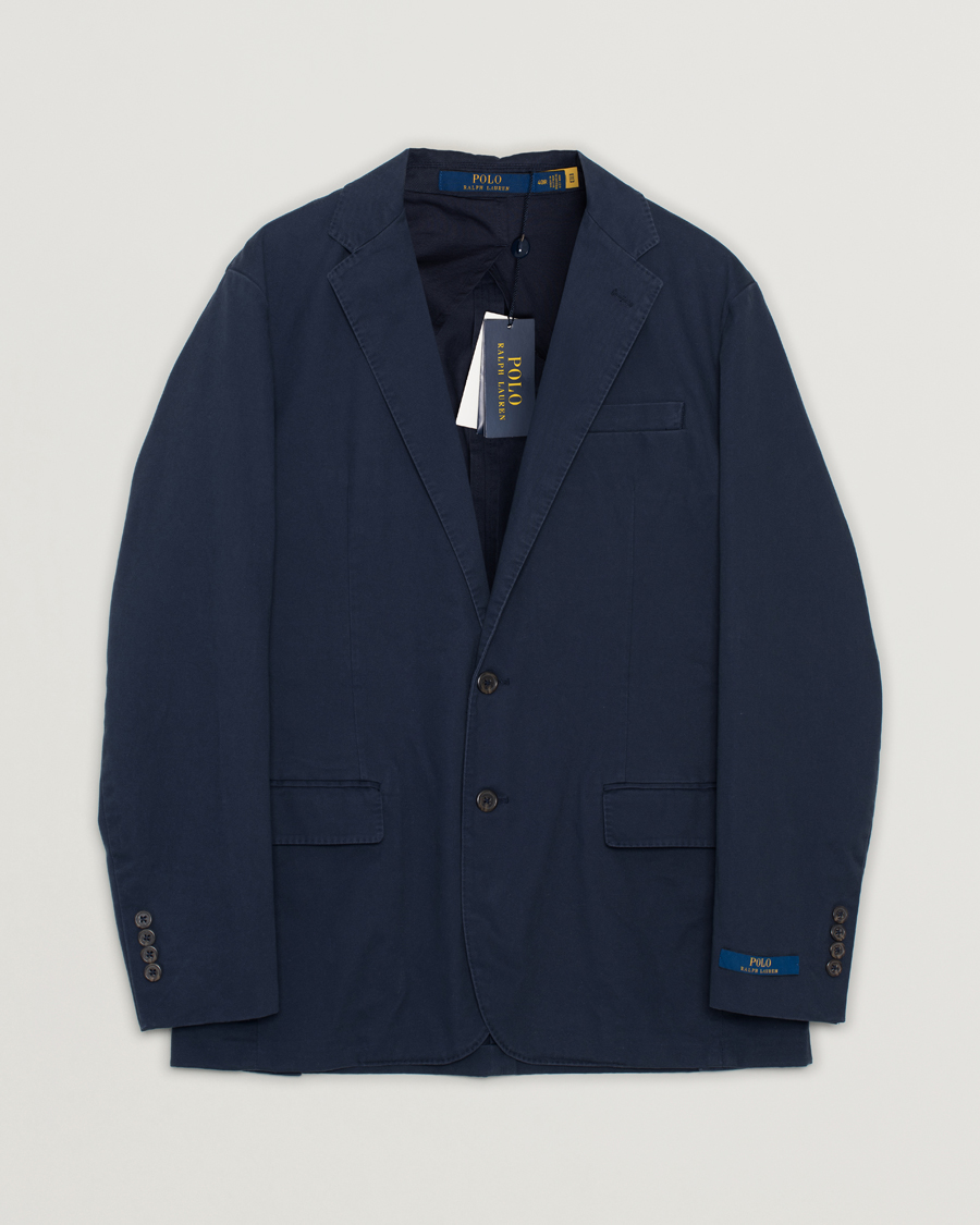 Herren | Sakkos | Pre-owned | Polo Ralph Lauren Cotton Stretch Sportcoat Nautical Ink