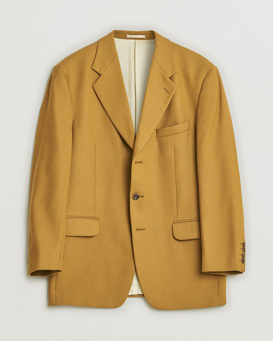Herren | Pre-owned Sakkos | Pre-owned | Oscar Jacobson Vintage Wool Blazer Mustard 50