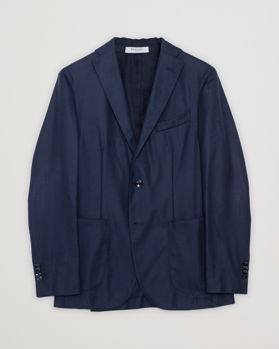Herren | Sakkos | Pre-owned | Boglioli K Jacket Wool Hopsack Blazer Navy