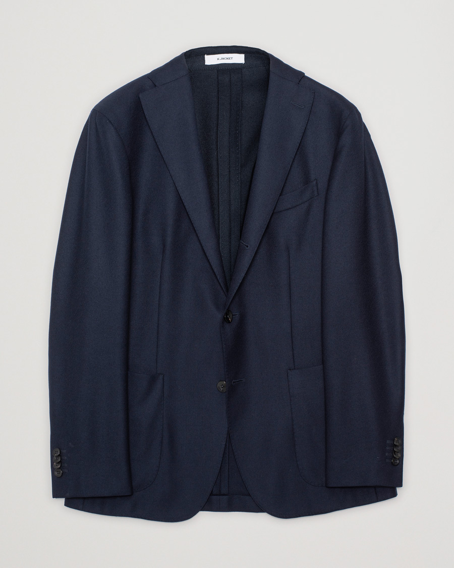 Herren | Sakkos | Pre-owned | Boglioli K Jacket Wool Hopsack Blazer Navy 