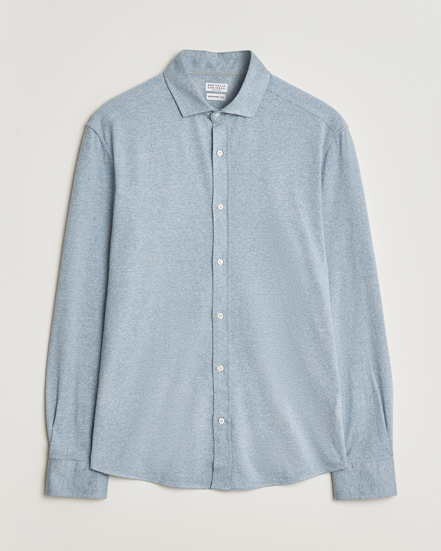 Herren | Pre-owned Hemden | Pre-owned | Brunello Cucinelli Lightweight Jersey Shirt Light Blue L