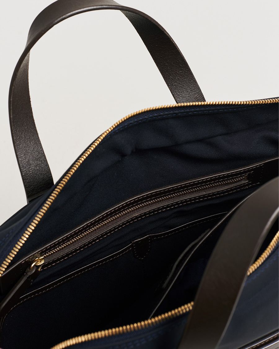 Herren | Mismo M/S Aspire Briefcase Navy/Dark Brown | Pre-owned | Mismo M/S Aspire Briefcase Navy/Dark Brown