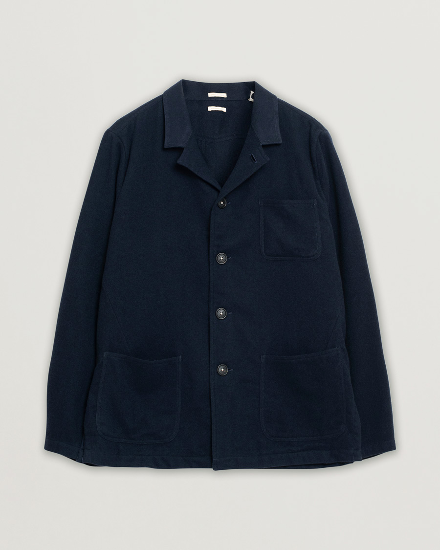 Herren | Jacken | Pre-owned | Massimo Alba Florida Wool, Silk & Cashmere Shirt Jacket Navy M