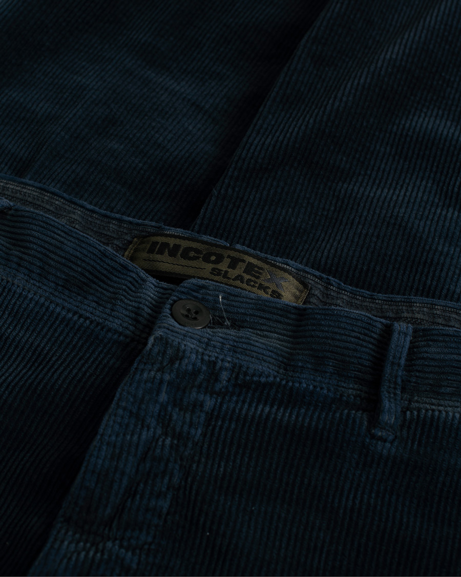 Herren | Hosen | Pre-owned | Incotex Slim Fit Leisure Cord Slacks Navy