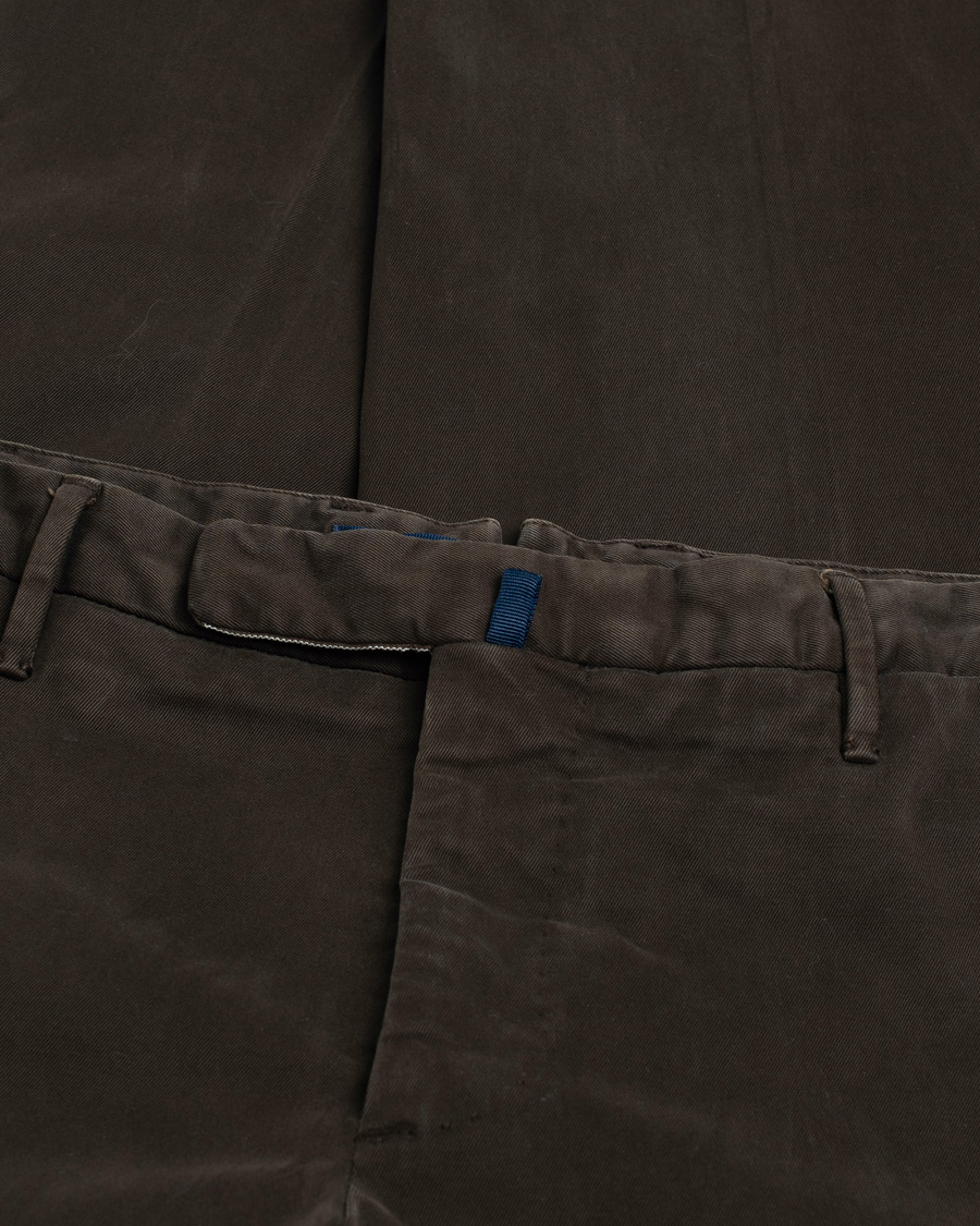 Herren | Hosen | Pre-owned | Incotex Slim Fit Cotton Stretch Chinos Dark Brown
