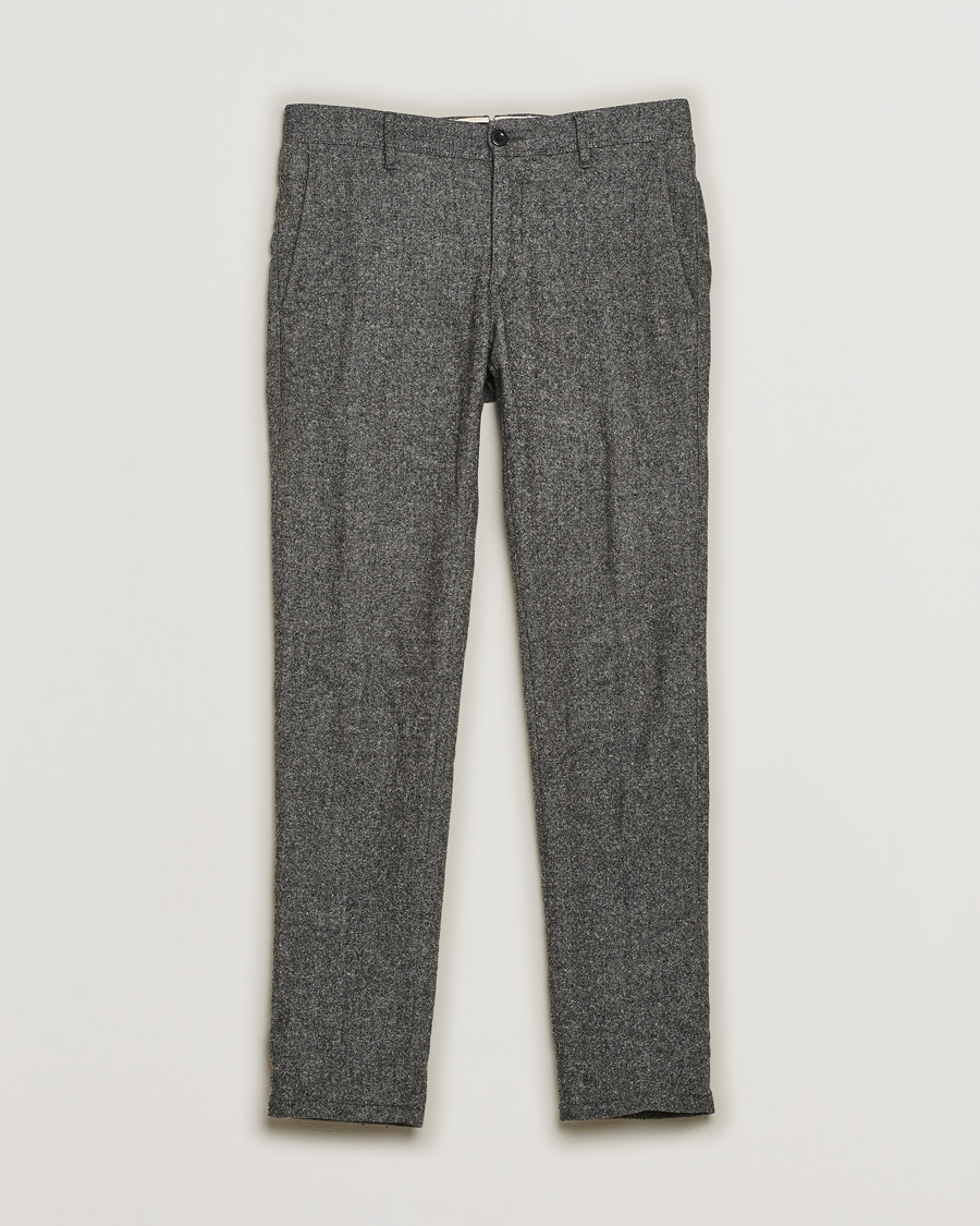 Herren | Hosen | Pre-owned | Incotex Slim Fit Washed Wool/Silk Slacks Grey Melange