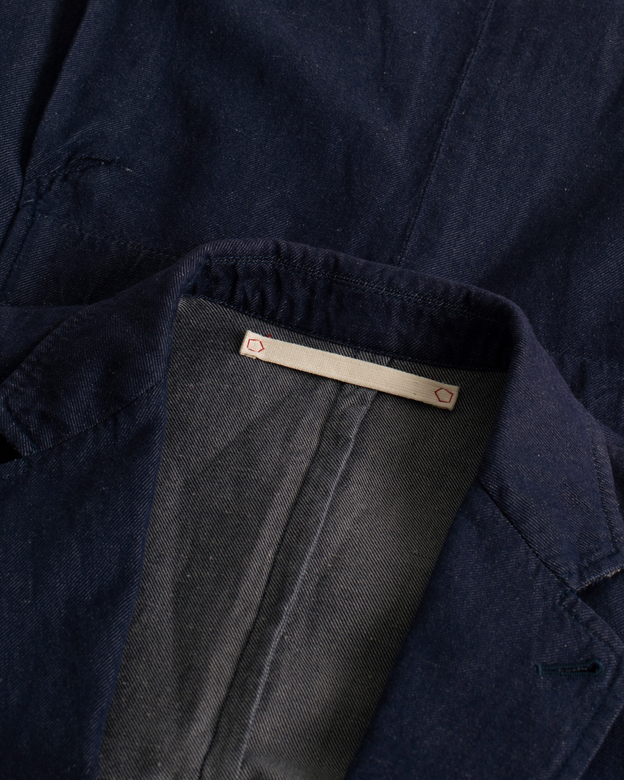 Herren | Pre-owned Sakkos | Pre-owned | Montedoro Unconstructed Denim Blazer Blue 52
