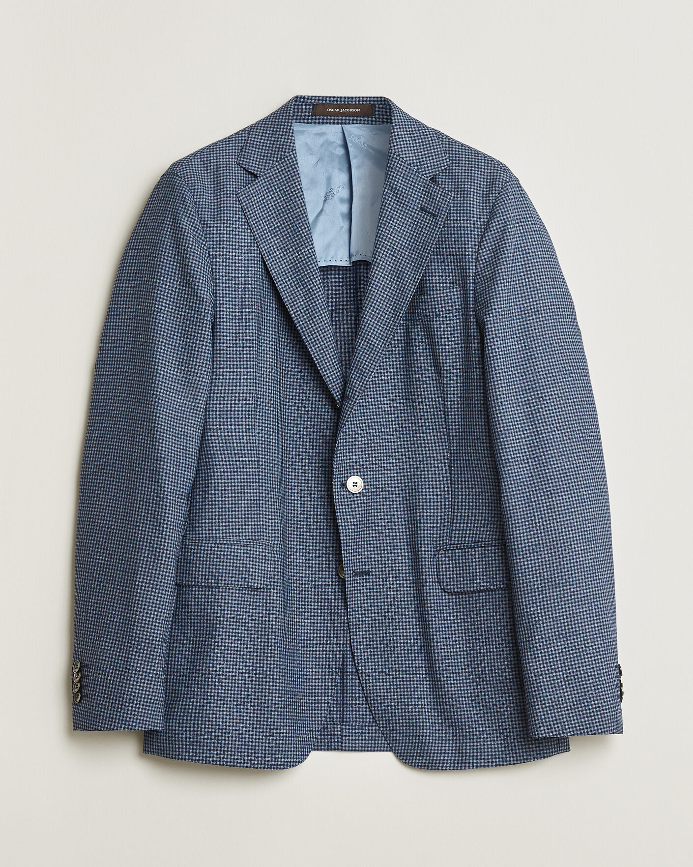Herren | Pre-owned Sakkos | Pre-owned | Oscar Jacobson Evens Checked Blazer Blue 50