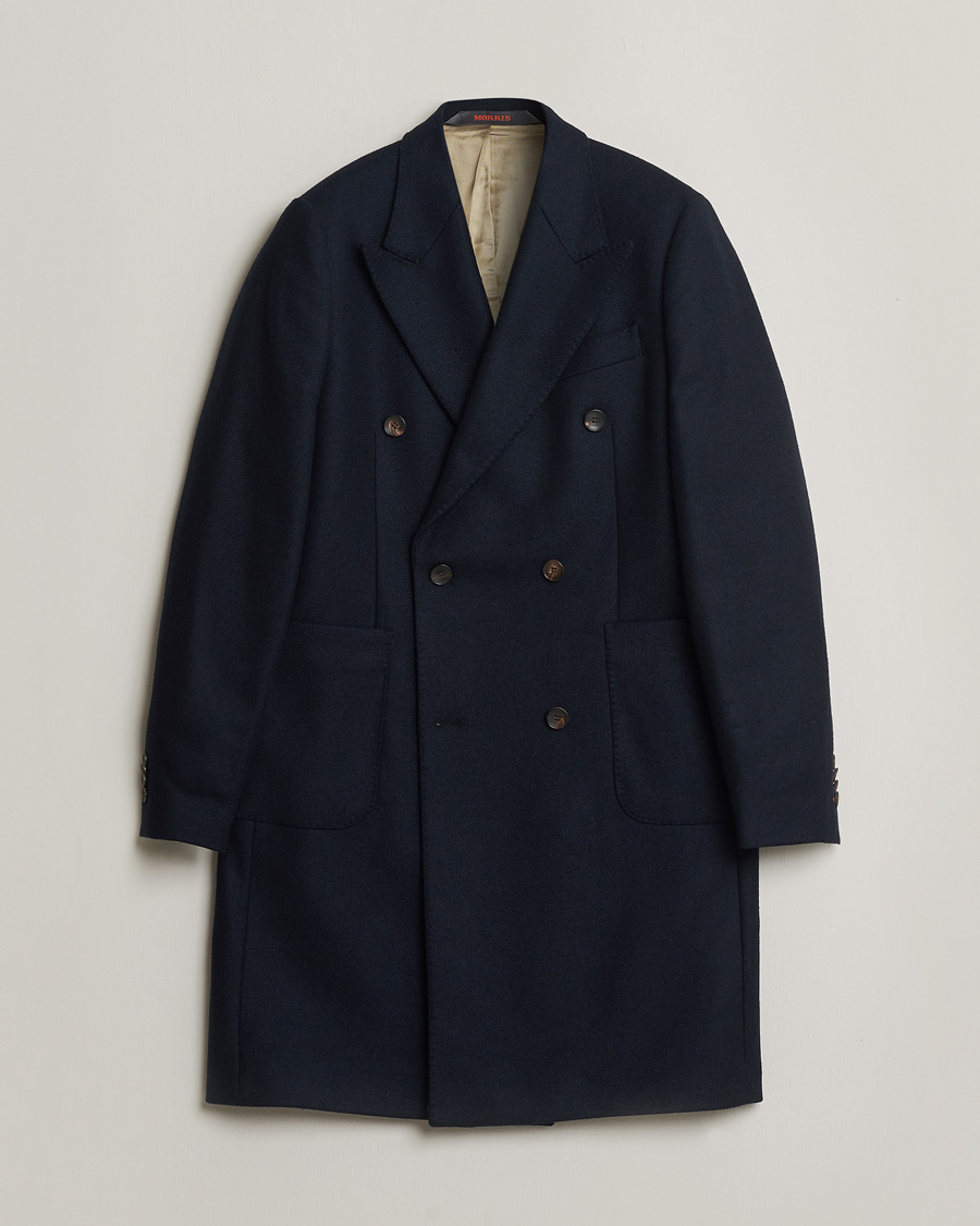 Herren | Pre-owned Jacken | Pre-owned | Morris Double Breasted Wool Coat Navy 48