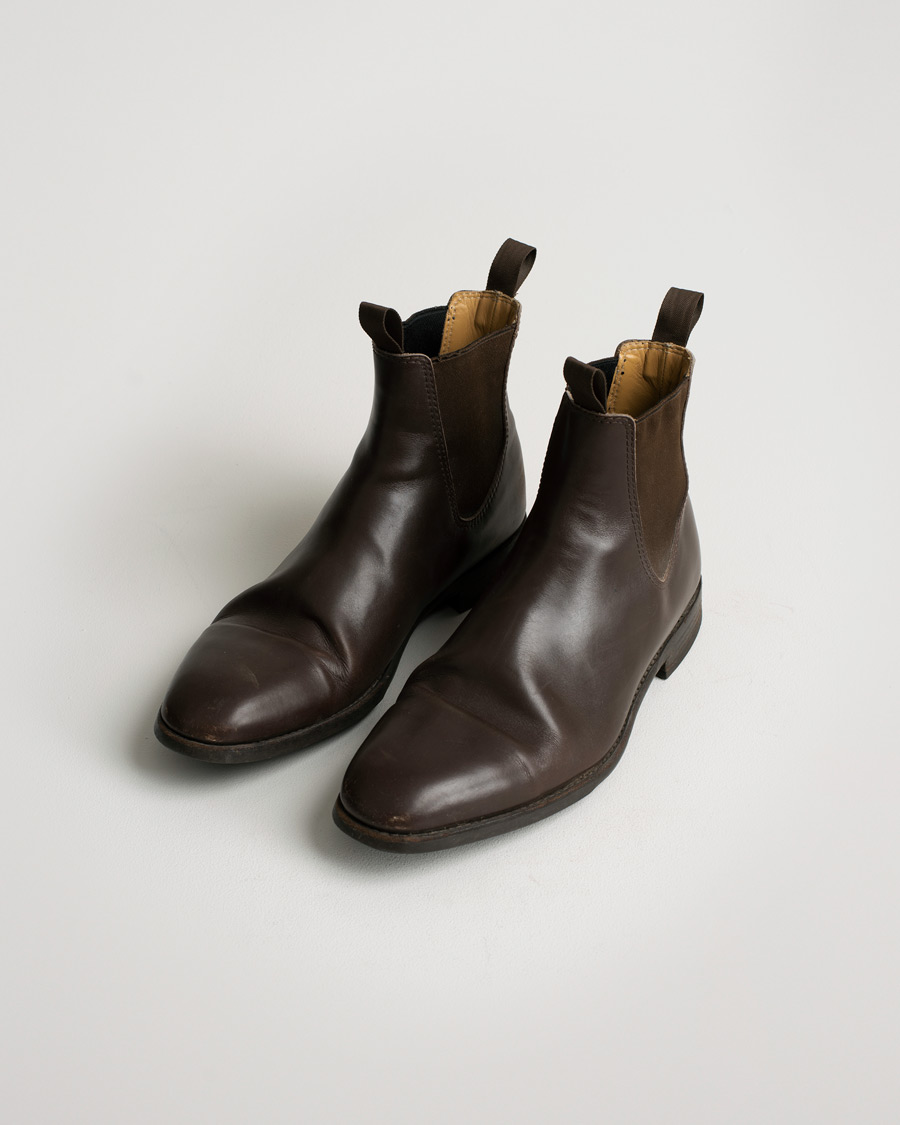 Herren | Myrqvist Granhult Chelsea Boot Dark Brown Calf UK9,5 - EU43 | Pre-owned | Myrqvist Granhult Chelsea Boot Dark Brown Calf UK9,5 - EU43