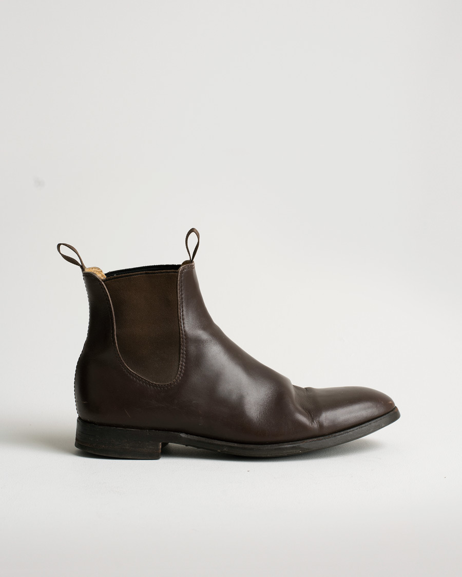Herren | Myrqvist Granhult Chelsea Boot Dark Brown Calf UK9,5 - EU43 | Pre-owned | Myrqvist Granhult Chelsea Boot Dark Brown Calf UK9,5 - EU43