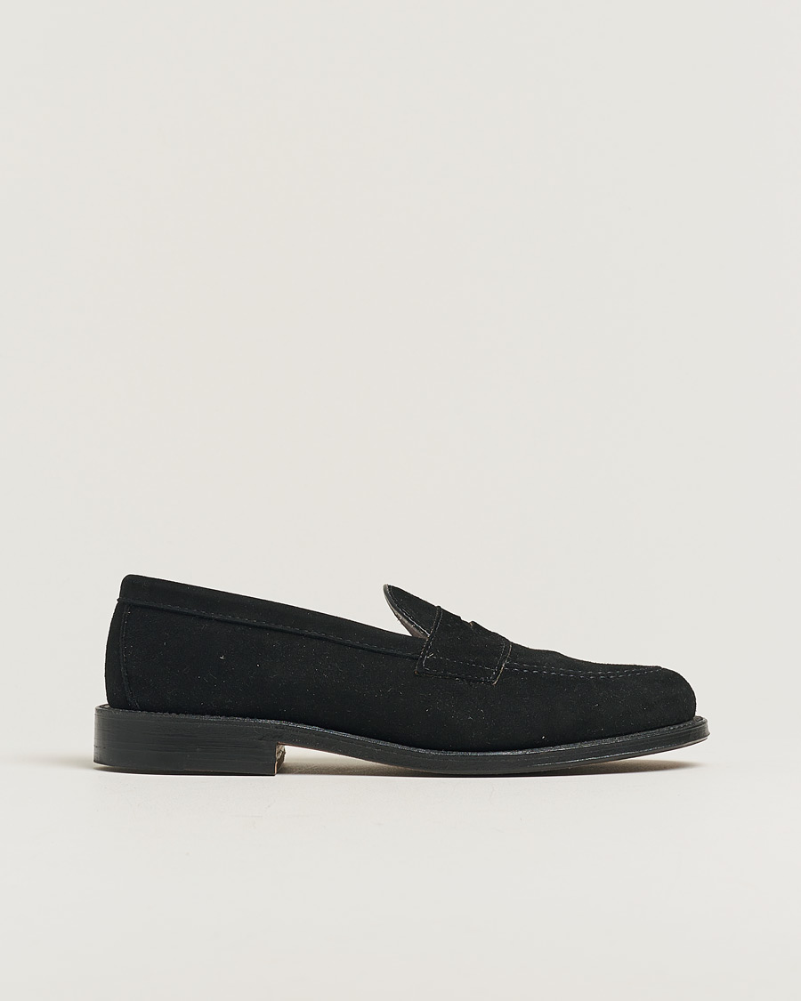 Herren | Alden 5737F Penny Loafer Black Suede US7,5 - EU41 | Pre-owned | Alden 5737F Penny Loafer Black Suede US7,5 - EU41