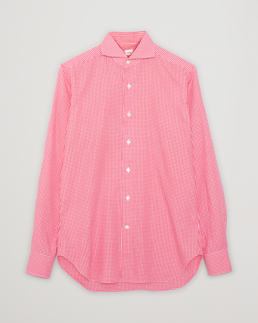 Herren | Hemden | Pre-owned | Alessandro Gherardi Slim Checked Dress Shirt Red 39 - M