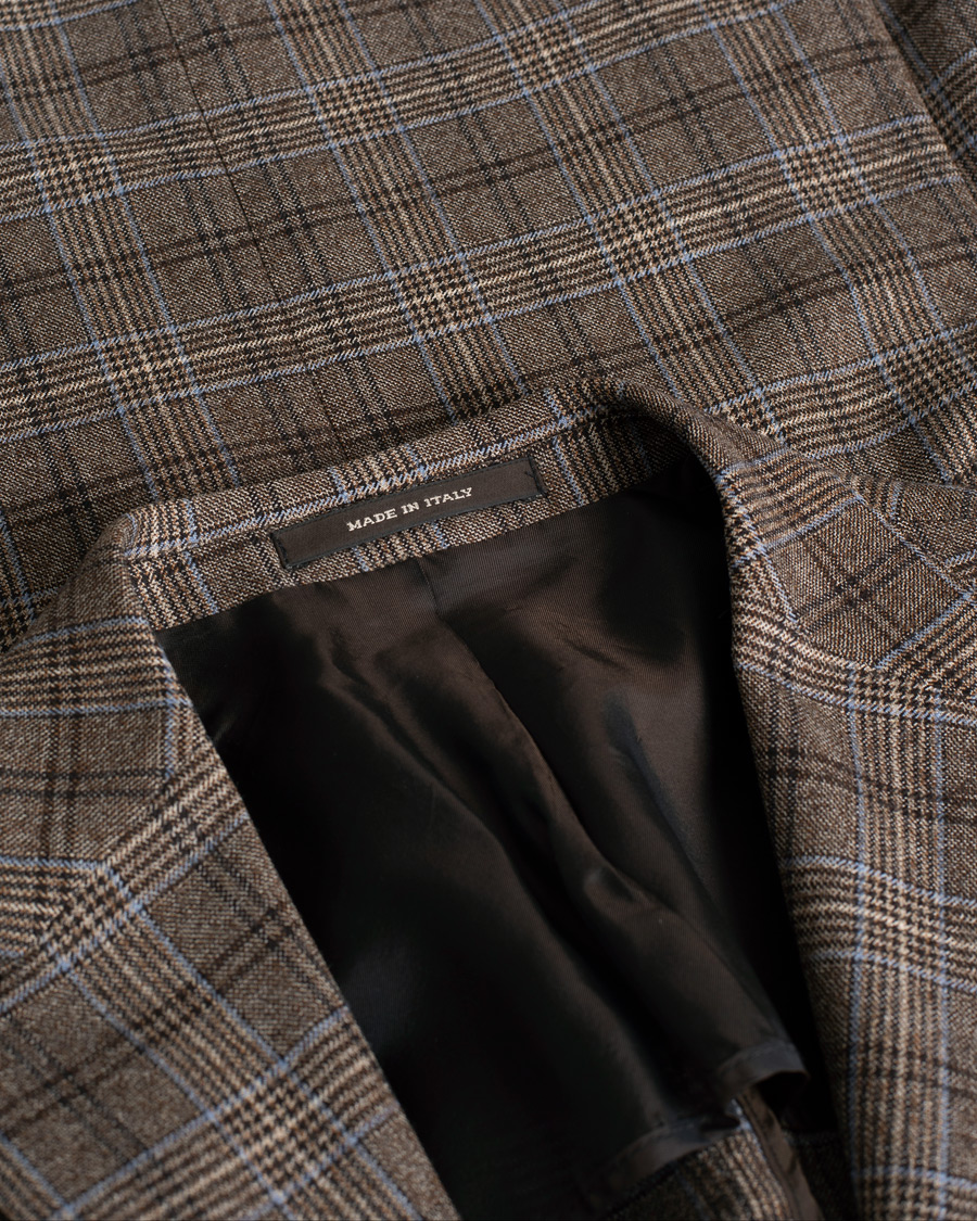Herren | Sakkos | Pre-owned | Tagliatore Checked Blazer Brown/Navy 52