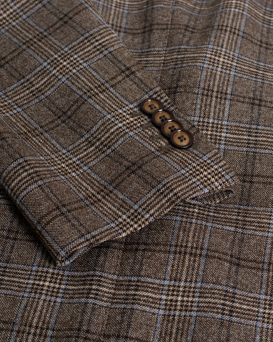 Herren | Sakkos | Pre-owned | Tagliatore Checked Blazer Brown/Navy 52