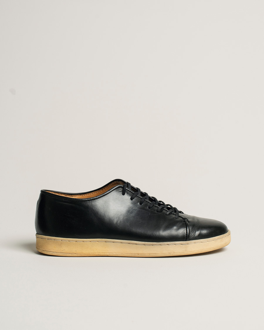 Herren | Crown Northampton Harlestone Leather Sneaker Black UK7,5 | Pre-owned | Crown Northampton Harlestone Leather Sneaker Black UK7,5