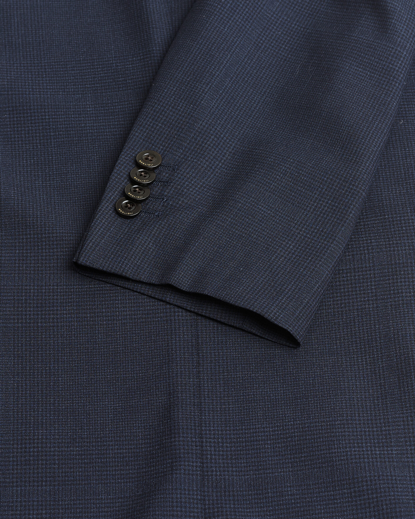 Herren | Pre-owned Sakkos | Pre-owned | Boglioli K Jacket Check Wool & Silk Blazer Navy 54