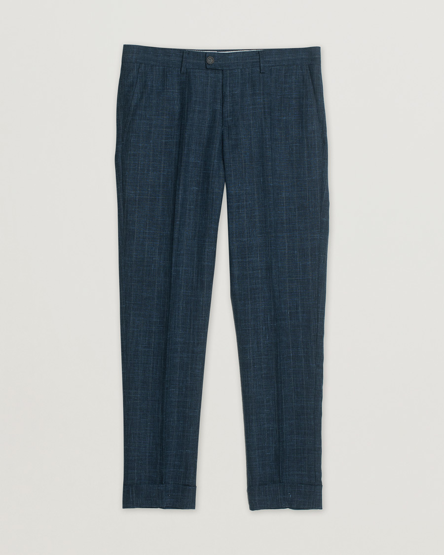 Herren | Sakkos | Pre-owned | Brunello Cucinelli Wool, Linen & Silk Suit Blue Melange 48