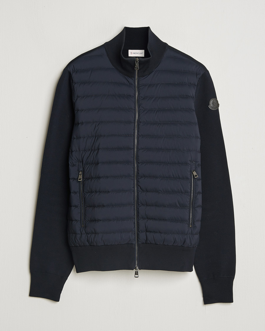 Herren | Pullover | Pre-owned | Moncler Light Hybrid Zip Jacket Navy