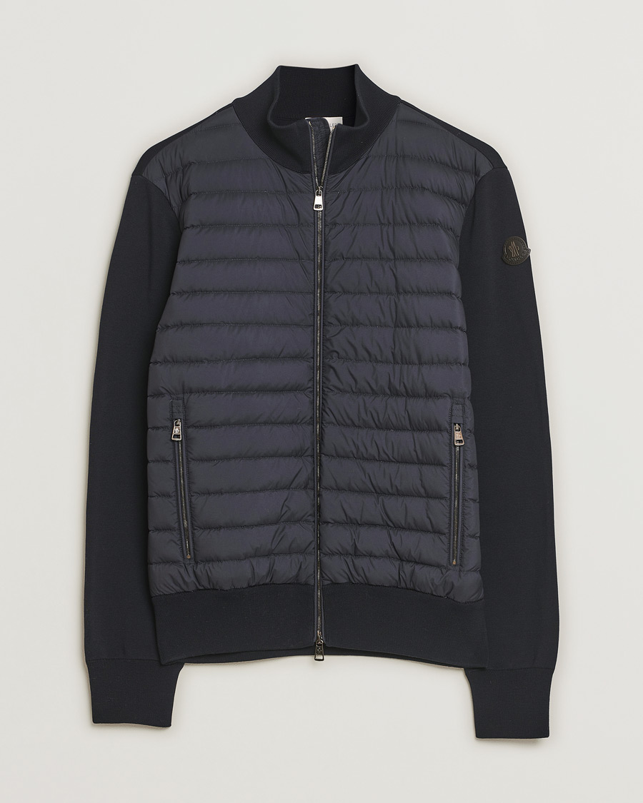 Herren | Pullover | Pre-owned | Moncler Light Hybrid Zip Jacket Navy