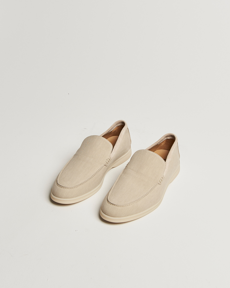 Herren | Loro Piana Summer Walk Beige Linen 44 | Pre-owned | Loro Piana Summer Walk Beige Linen 44