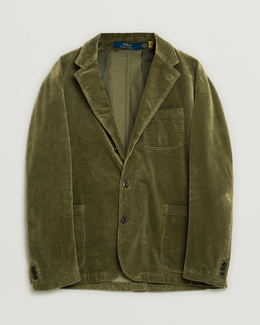 Herren | Sakkos | Pre-owned | Polo Ralph Lauren Corduroy Stretch Blazer Country Olive