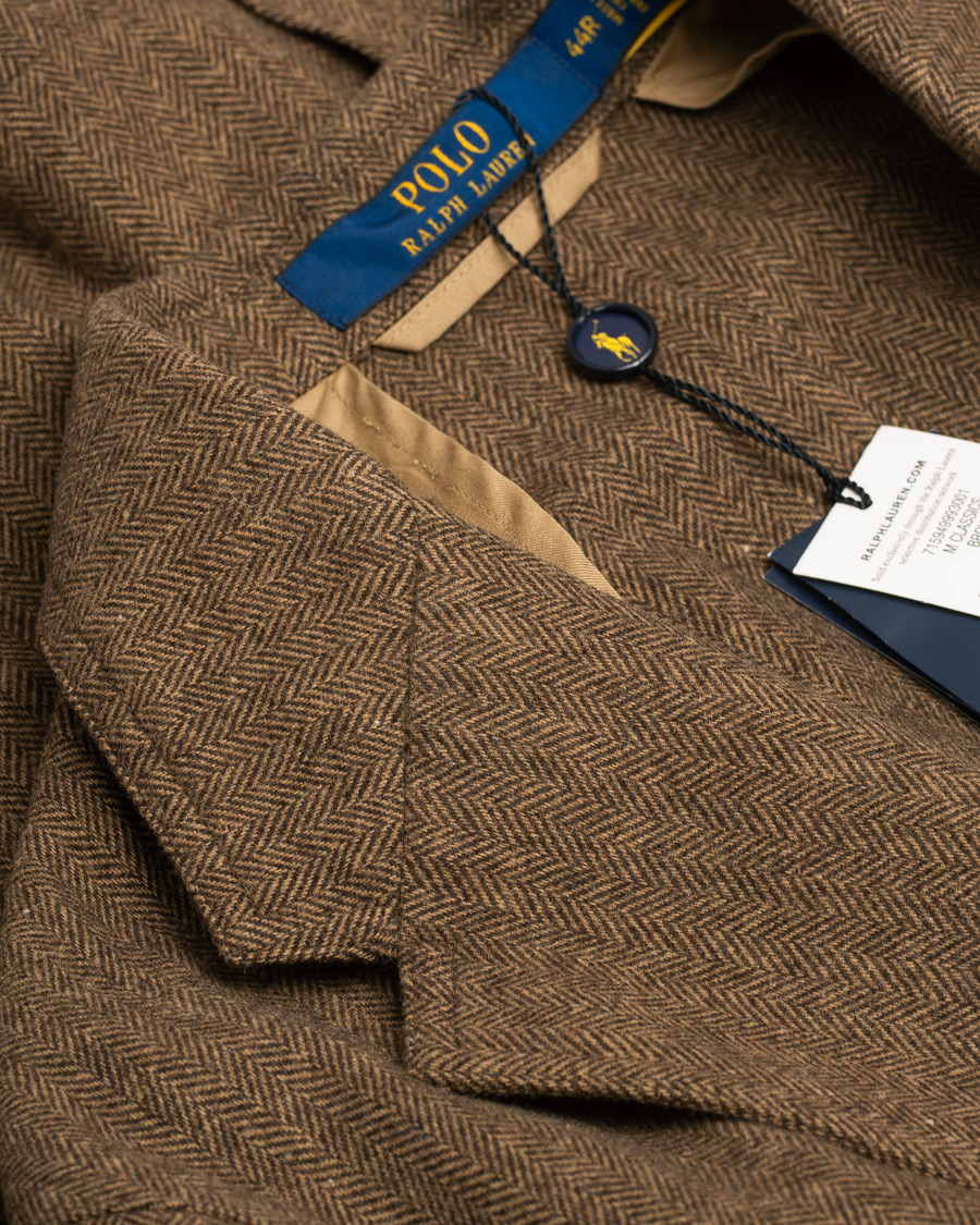 Herren | Sakkos | Pre-owned | Polo Ralph Lauren Classic Herringbone Sportcoat Brown/Tan
