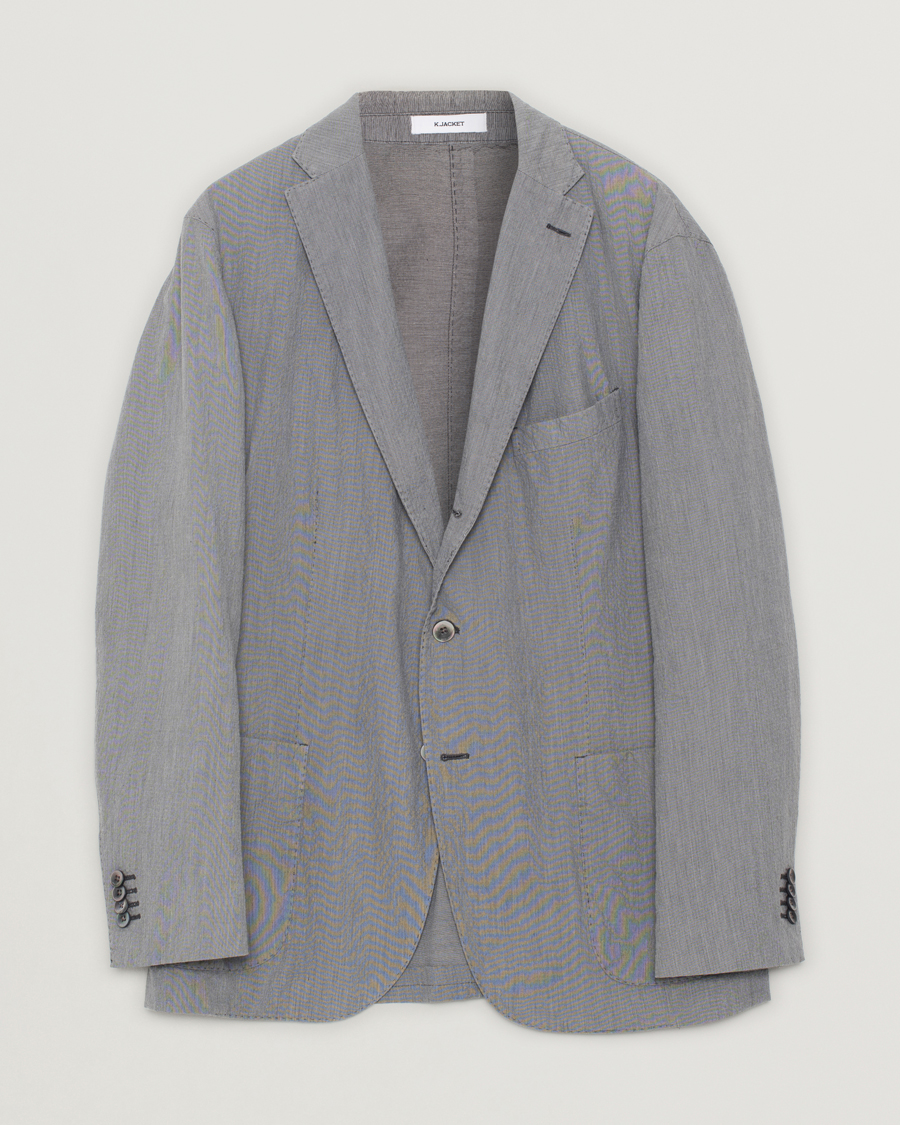 Herren | Sakkos | Pre-owned | Boglioli K Jacket Seersucker Blazer Grey 54