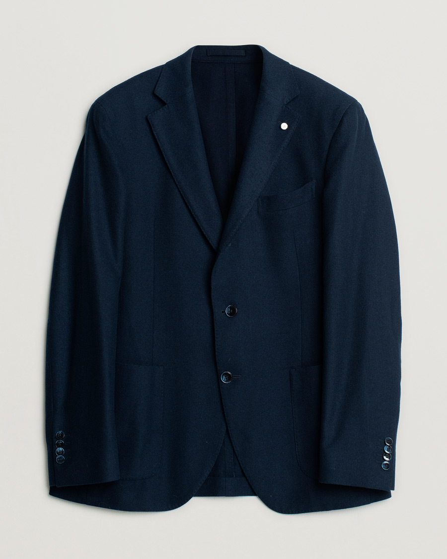 Herren | Sakkos | Pre-owned | Luigi Bianchi Mantova Navy Cashmere Blazer 50