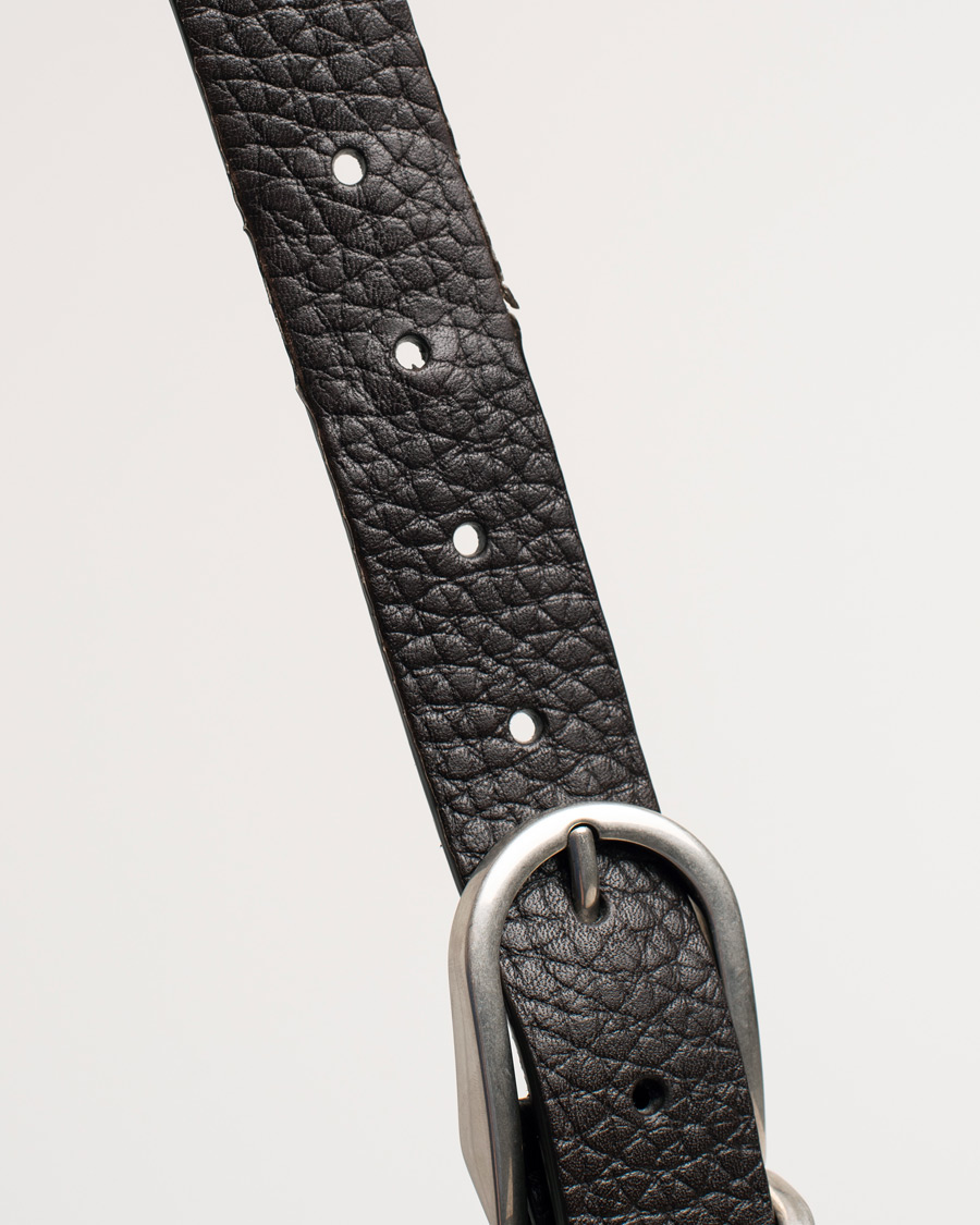 Herren | Brunello Cucinelli Grain Leather Belt Dark Brown | Pre-owned | Brunello Cucinelli Grain Leather Belt Dark Brown
