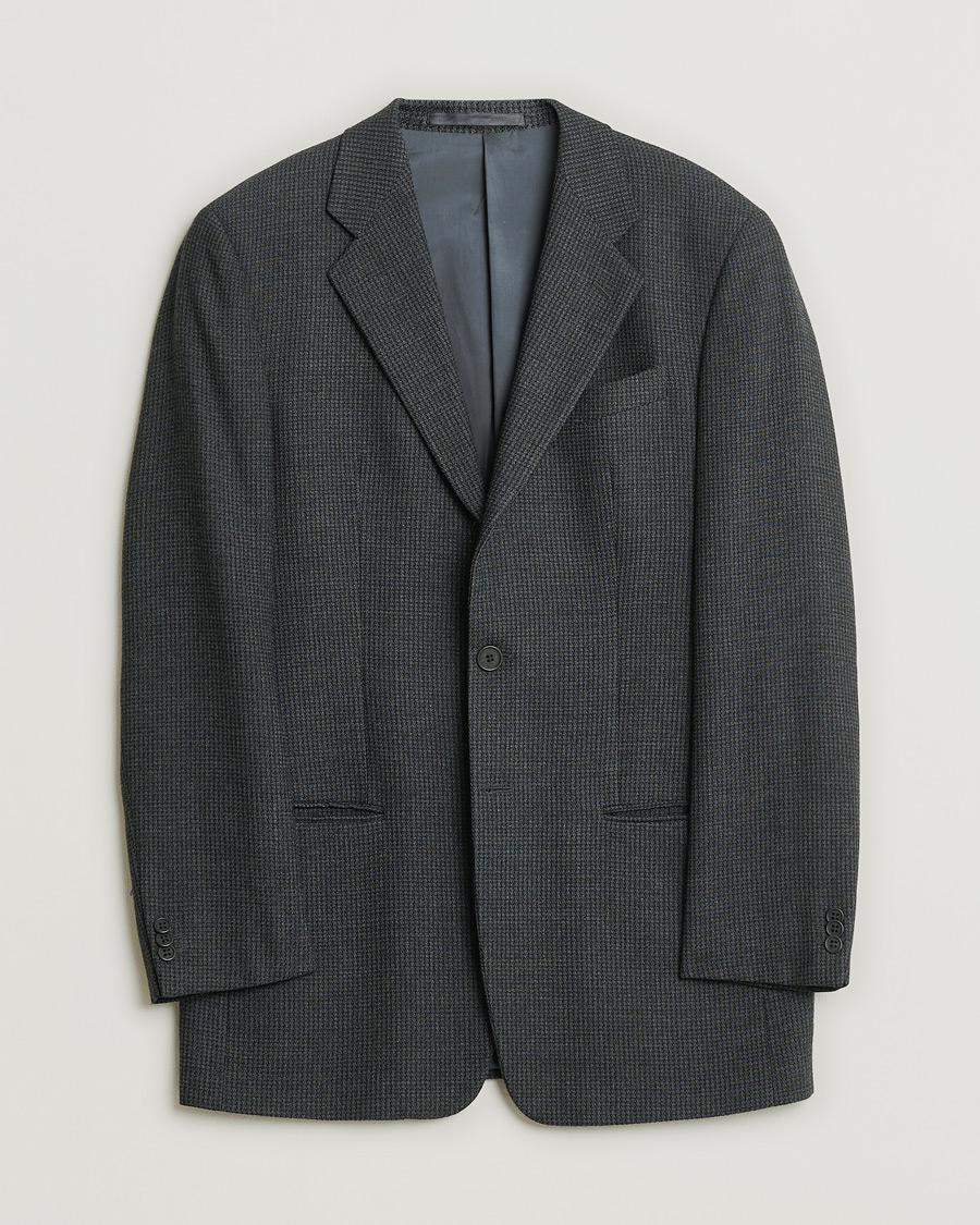 Herren | Pre-owned Sakkos | Pre-owned | Armani Collezioni Vintage Wool Blazer Dark Grey 48