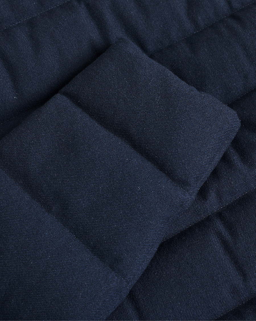 Herren | Herno Cashmere Flannel Down Coat Navy | Pre-owned | Herno Cashmere Flannel Down Coat Navy