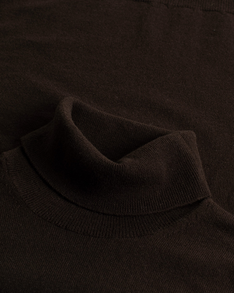 Herren | Zanone Virgin Wool/Cashmere Rollneck Brown 50 | Pre-owned | Zanone Virgin Wool/Cashmere Rollneck Brown 50