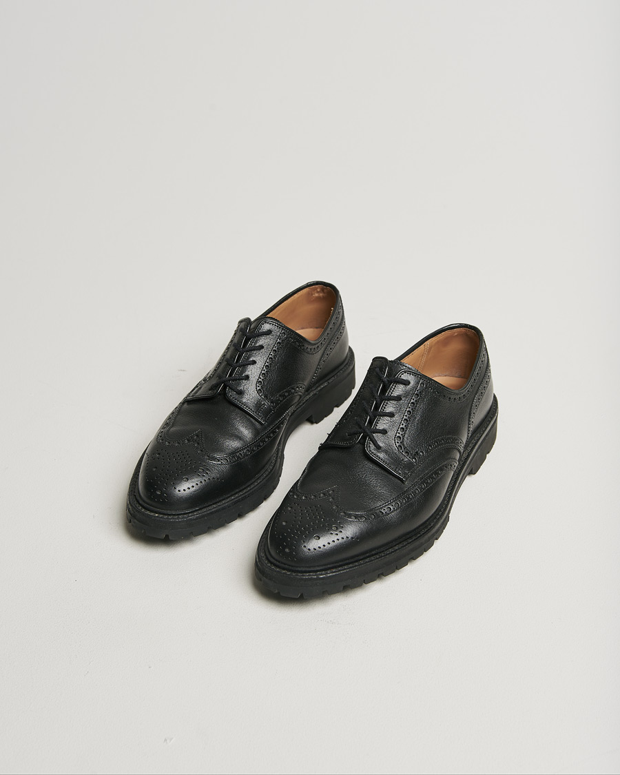 Herren | Crockett & Jones Pembroke Milled Grain Vibram Black | Pre-owned | Crockett & Jones Pembroke Milled Grain Vibram Black