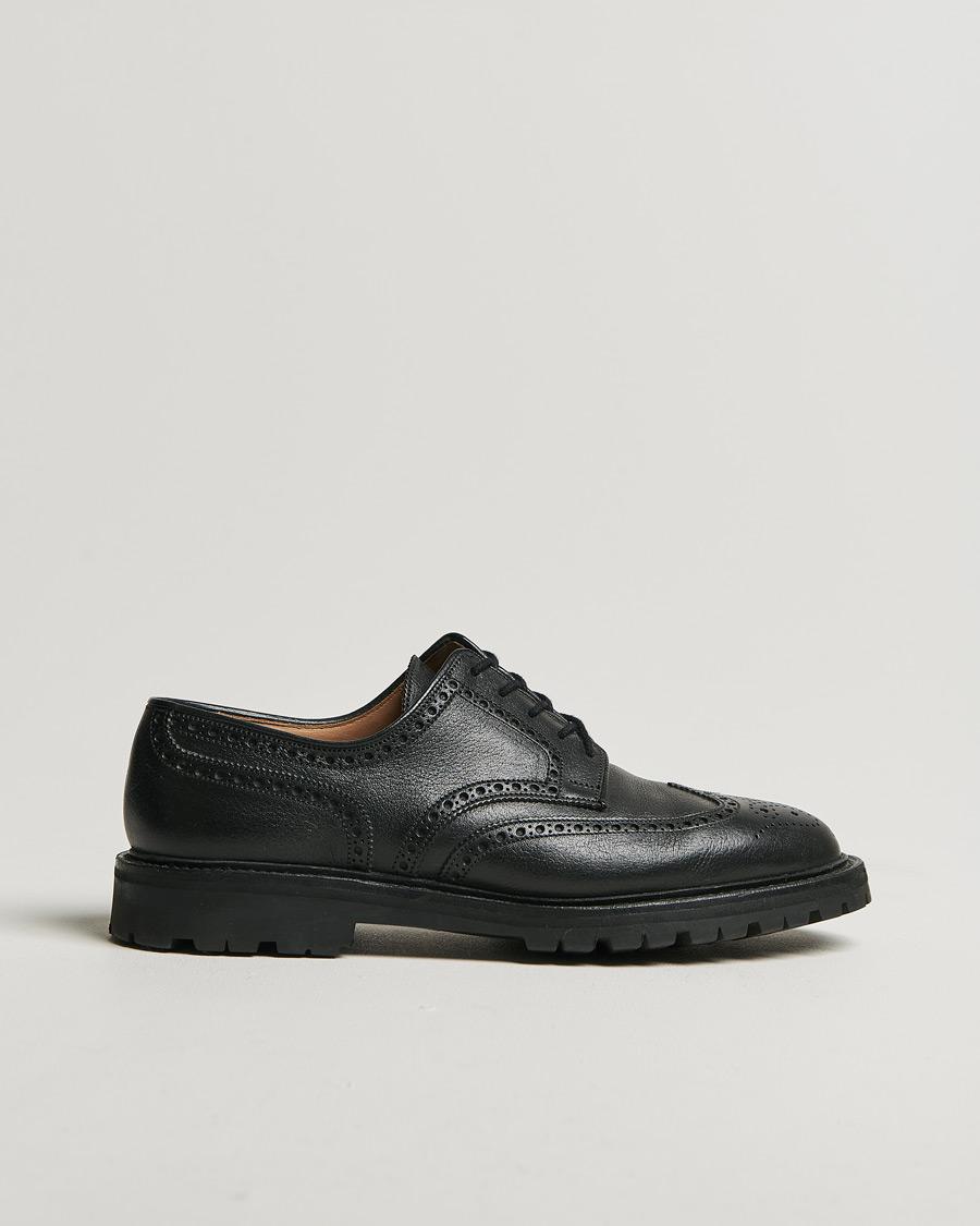 Herren | Crockett & Jones Pembroke Milled Grain Vibram Black | Pre-owned | Crockett & Jones Pembroke Milled Grain Vibram Black