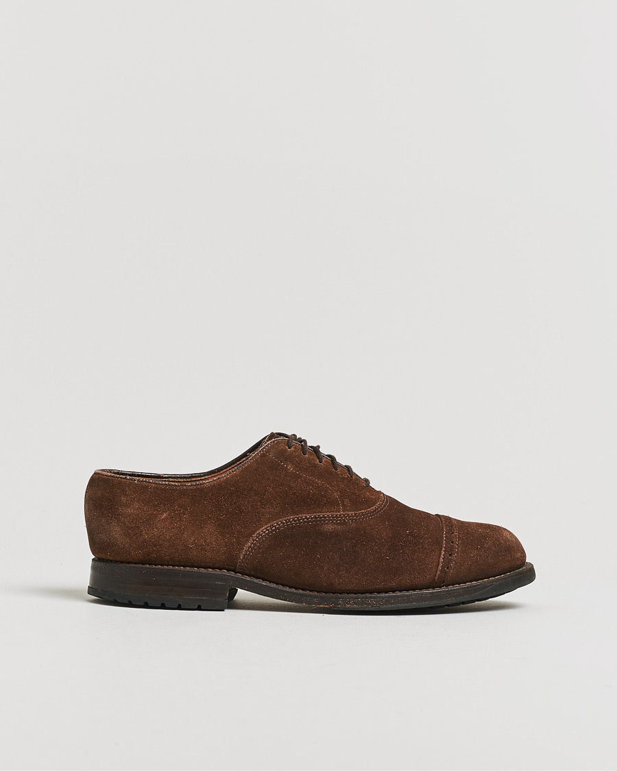 Herren | Pre-owned Rahmengenähte Schuhe | Pre-owned | Allen Edmonds Barlow Oxford Dark Brown Suede UK8,5 - EU42