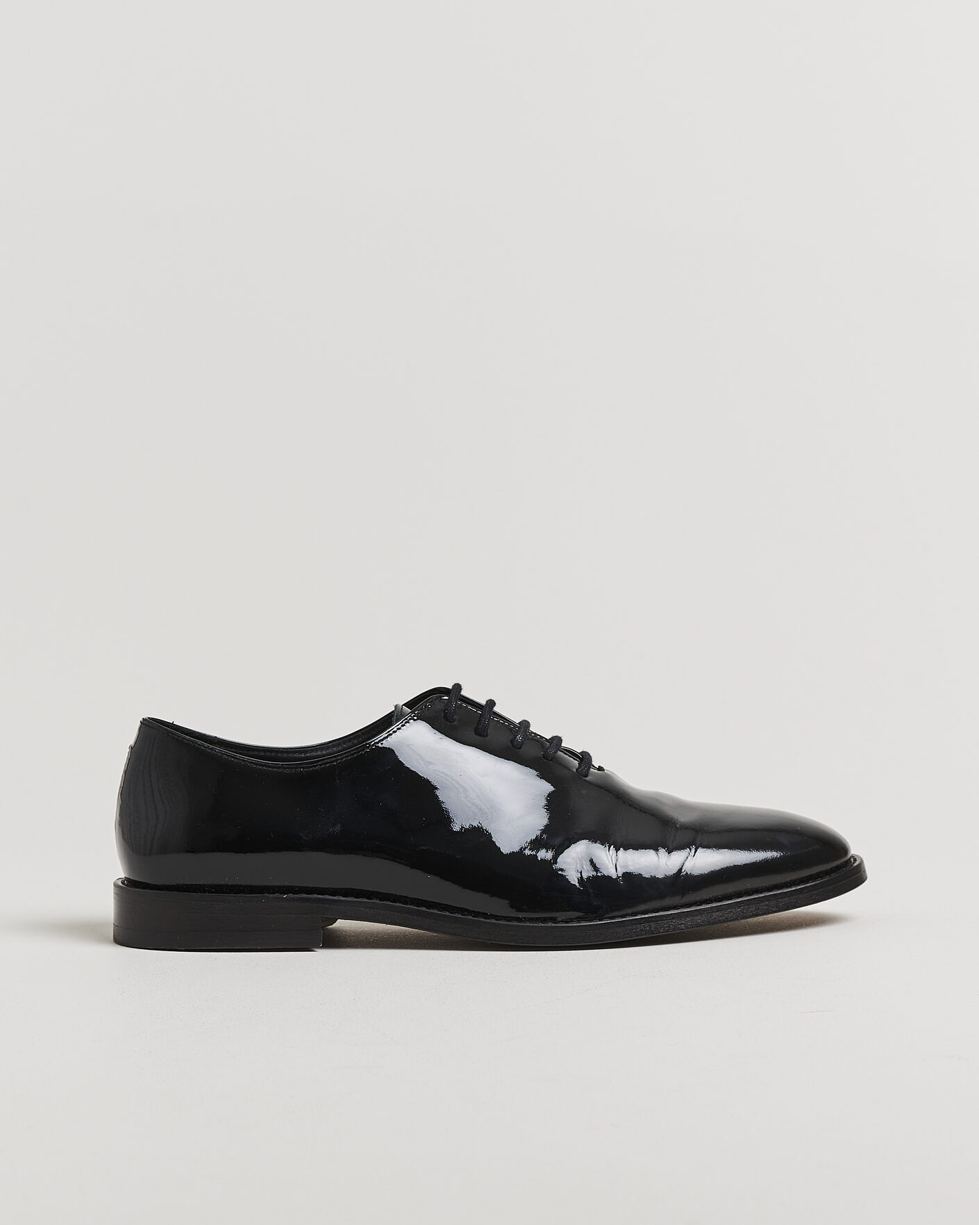 Herren | Pre-owned Rahmengenähte Schuhe | Pre-owned | Myrqvist Drottningholm Patent Shoe Black UK10 - EU44