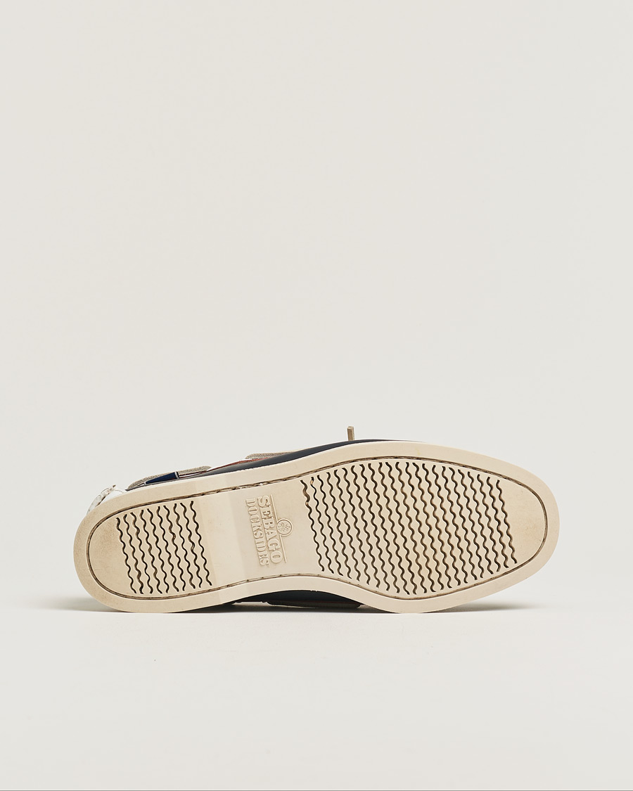 Herren | Sebago Docksides Navy/Red/White US11,5 - EU46 | Pre-owned | Sebago Docksides Navy/Red/White US11,5 - EU46