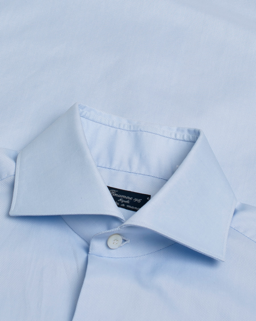 Herren | Hemden | Pre-owned | Finamore Napoli Milano Slim Royal Oxford Dress Shirt Light Blue
