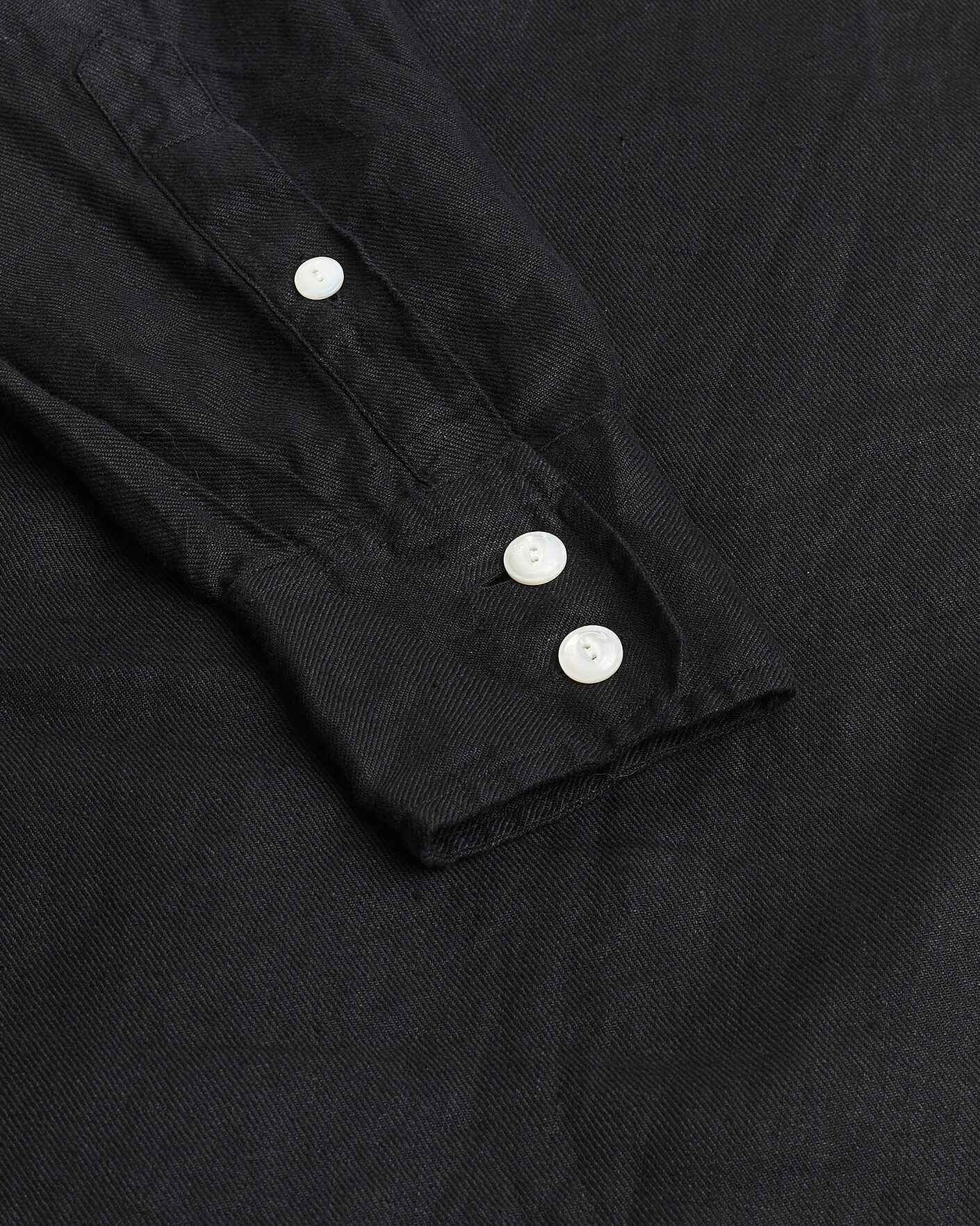 Herren | Pre-owned Hemden | Pre-owned | Drake's Linen Twill Western Shirt Black L