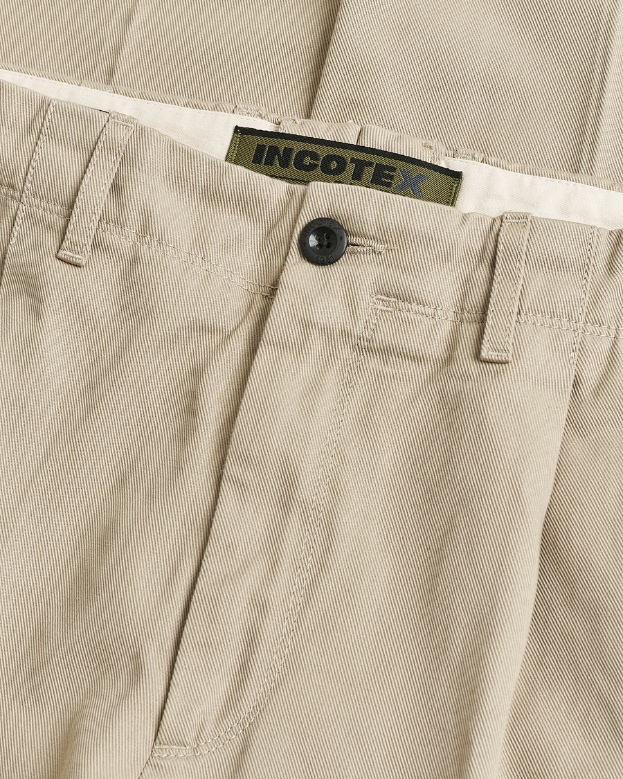Herren | Pre-owned Hosen | Pre-owned | Incotex Regular Fit Uniform Cotton Slacks Beige W32