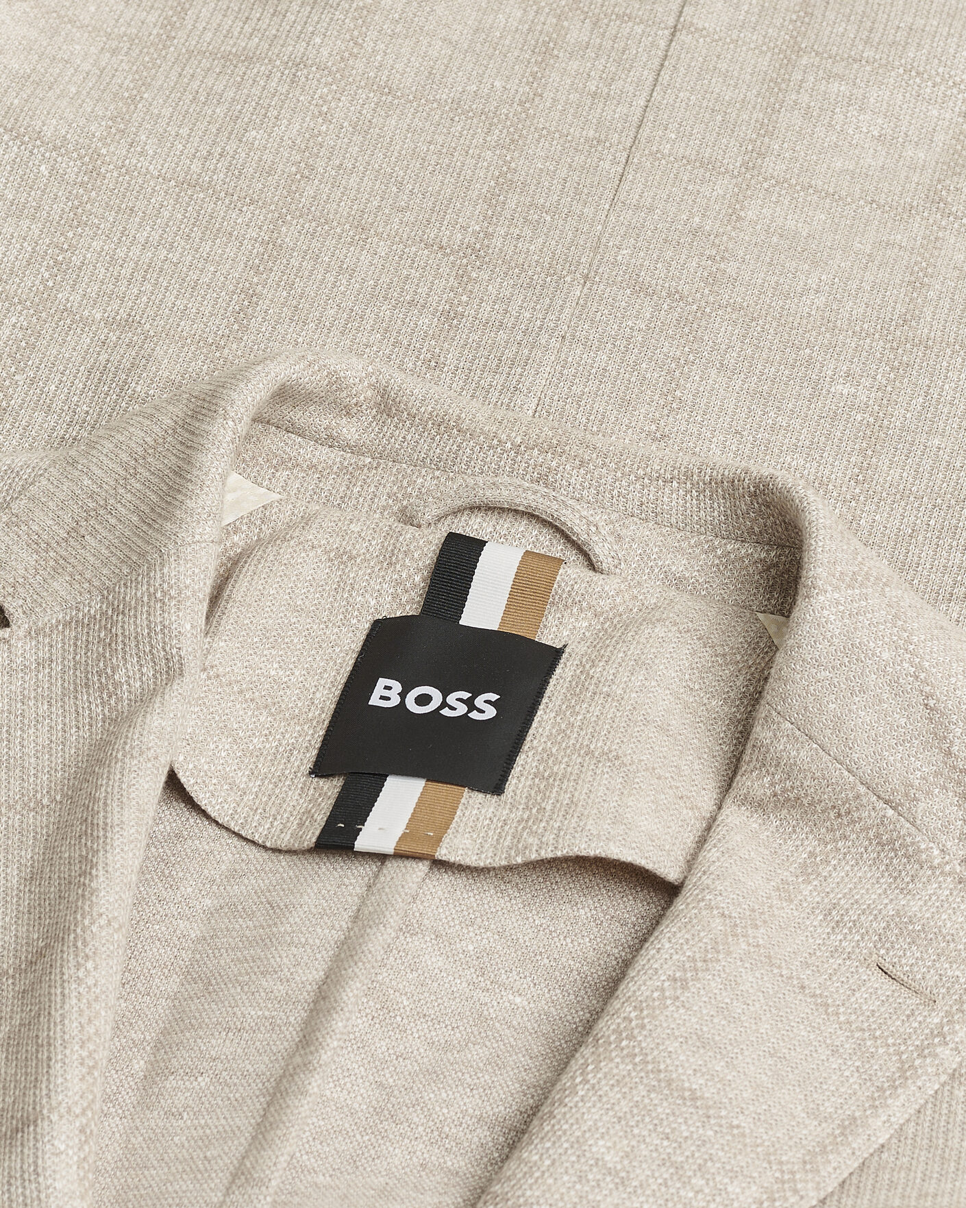 Herren | Pre-owned Sakkos | Pre-owned | BOSS BLACK Hanry Checked Jersey Patch Pocket Blazer Open White 52