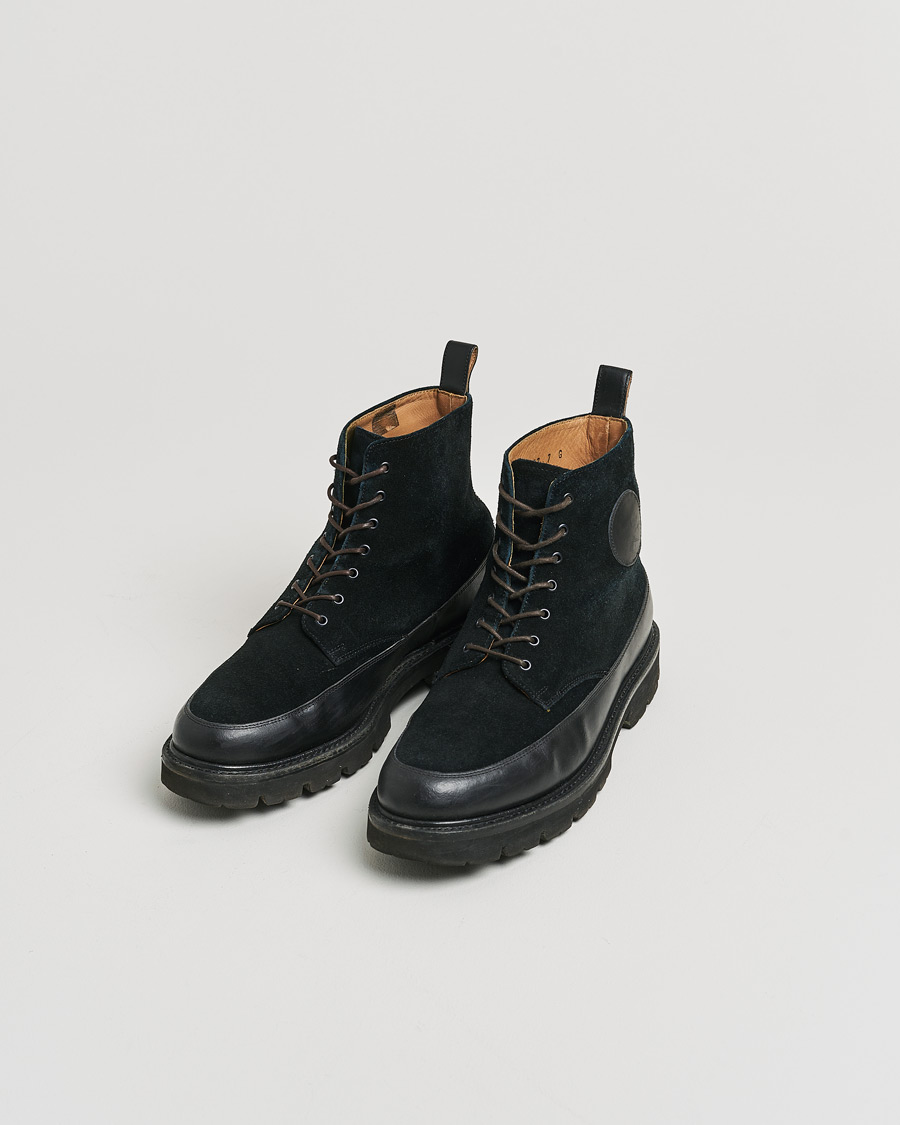 Herren | Pre-owned Schuhe | Pre-owned | Grenson Anton Suede Boot Black UK7 - EU41