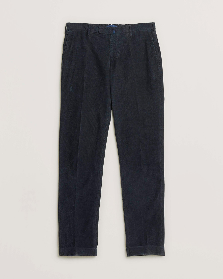 Herren | Pre-owned Hosen | Pre-owned | Incotex Slim Fit Garment Dyed Corduroy Trousers Navy 48