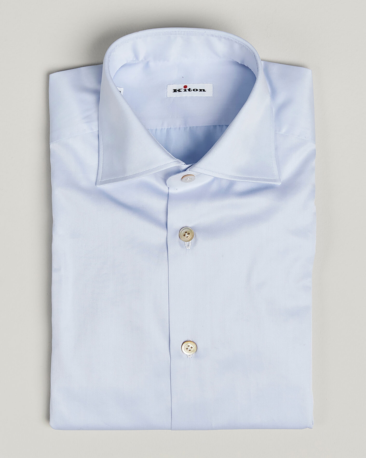 Herren | Pre-owned Hemden | Pre-owned | Kiton Cotton Dress Shirt Light Blue 38 - S